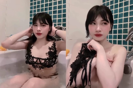 Clip sex gái xinh ngực to da mịn ánh mắt gợi tình